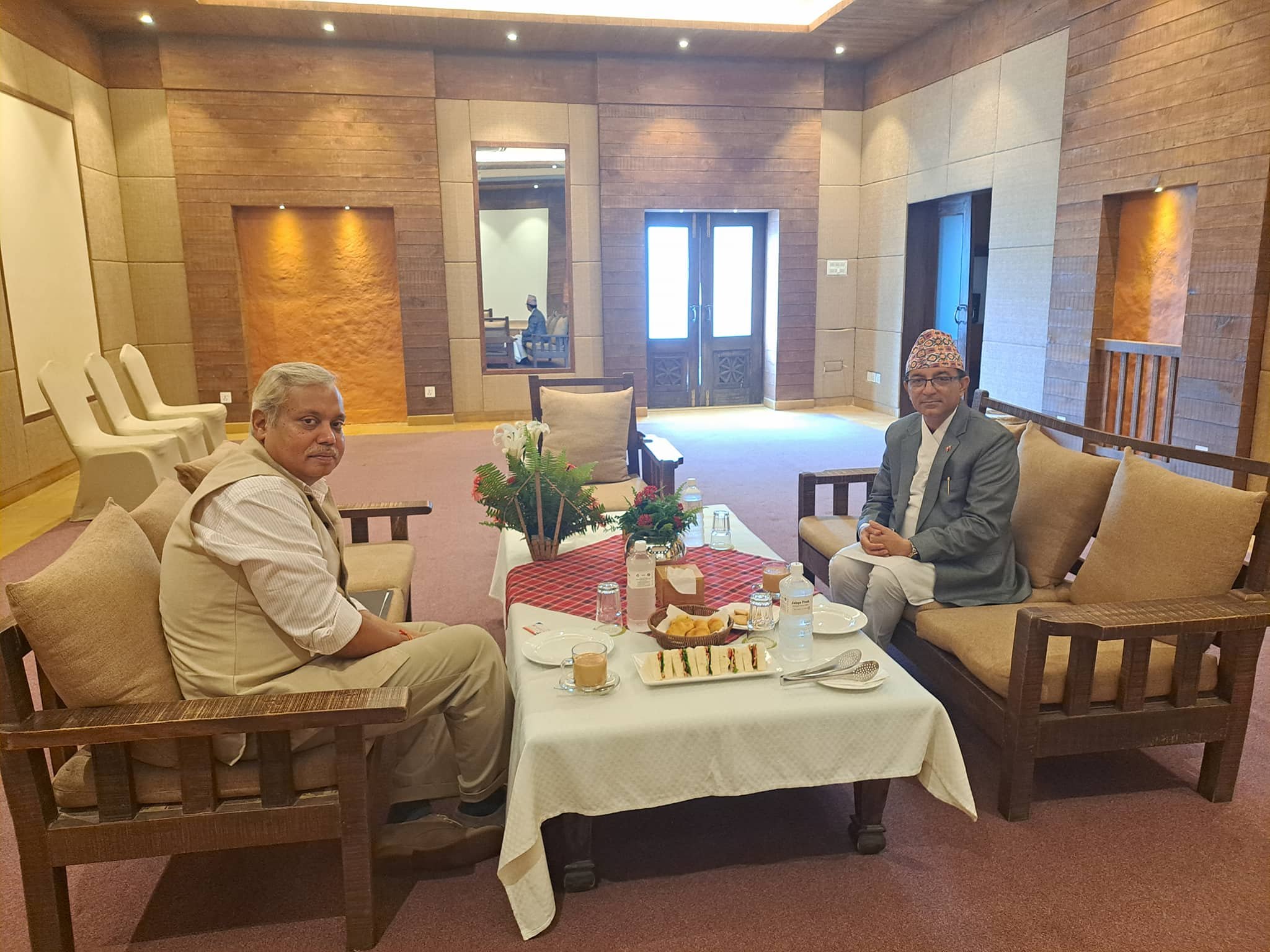 https://www.nepalminute.com/uploads/posts/Pokhara mayor Dhanraj Acharya and Indian Ambassador to Nepal naveen Srivastav1658735700.jpg